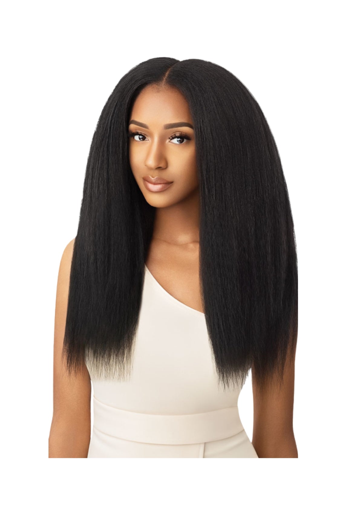 Outre Human Hair Premium Blend Clip-In Big Beautiful Hair KINKY STRAIGHT 18″