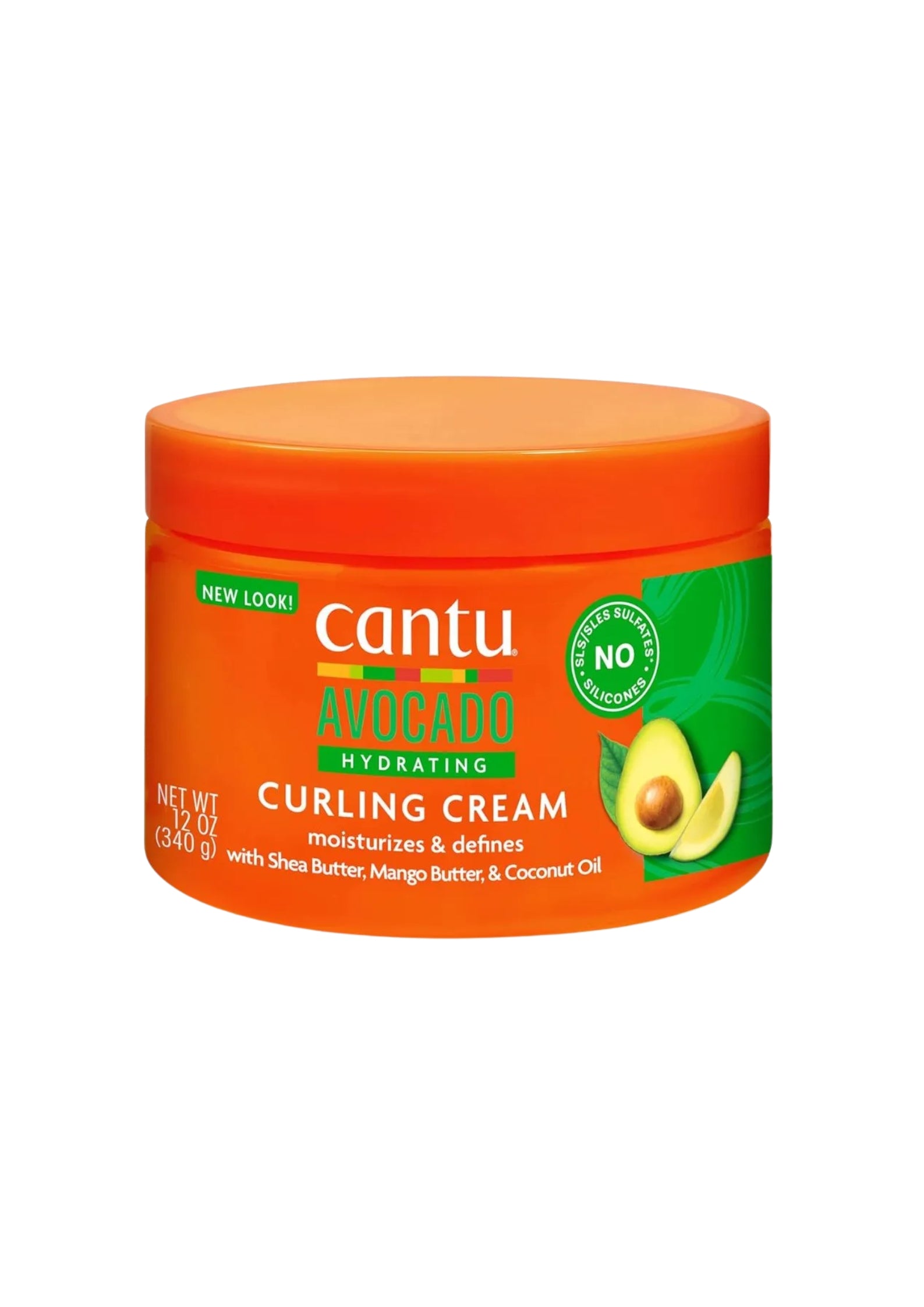 Cantu Avocado Hydrating Curling Cream 340g – Hydraterende Curl Cream voor Zachte, Pluisvrije en Gedefinieerde Krullen