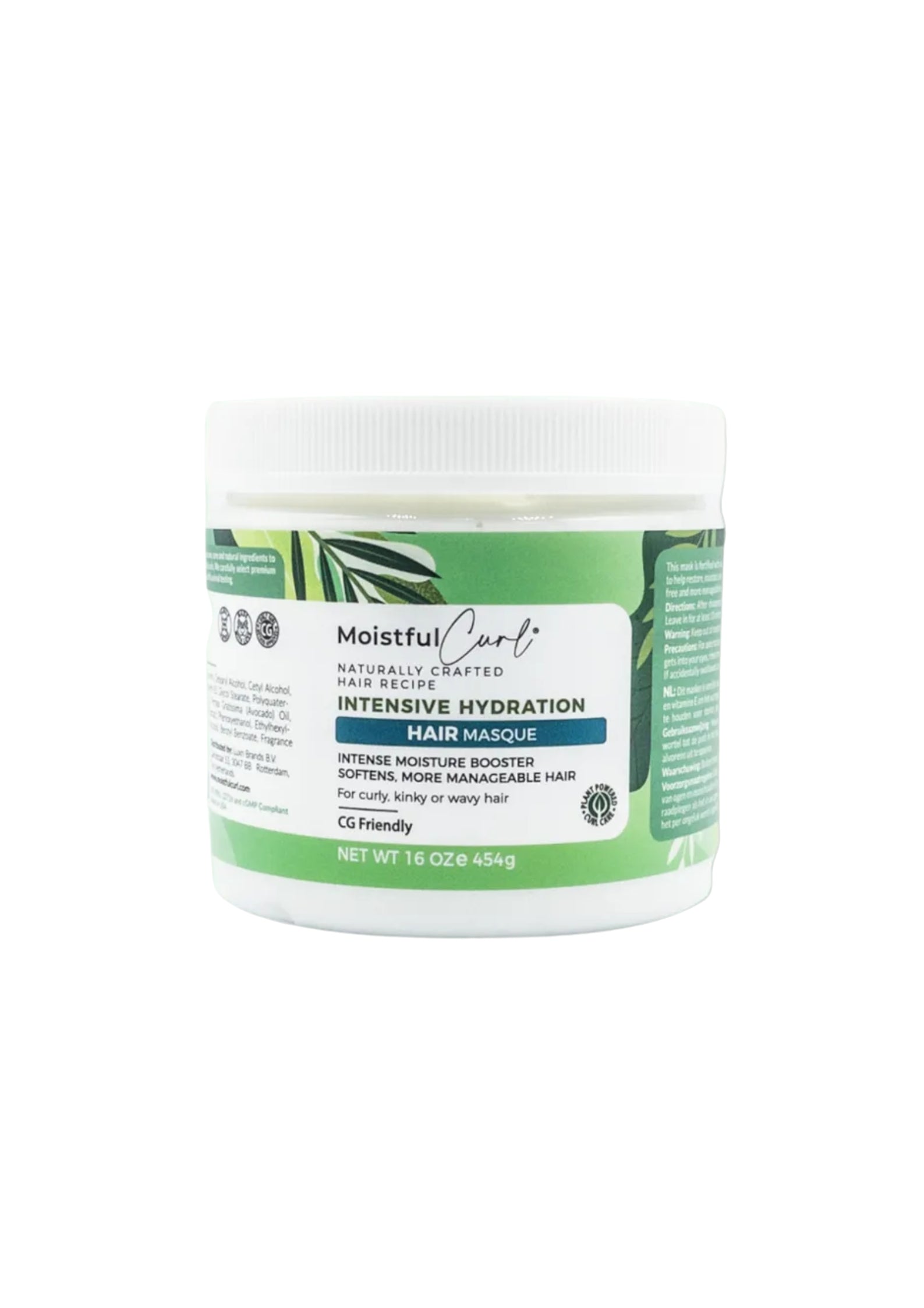 Moistful Curl Intensive Hydration Hair Mask 454g – Diep Hydraterend Haarmasker voor Zacht, Sterk en Pluisvrij Haar