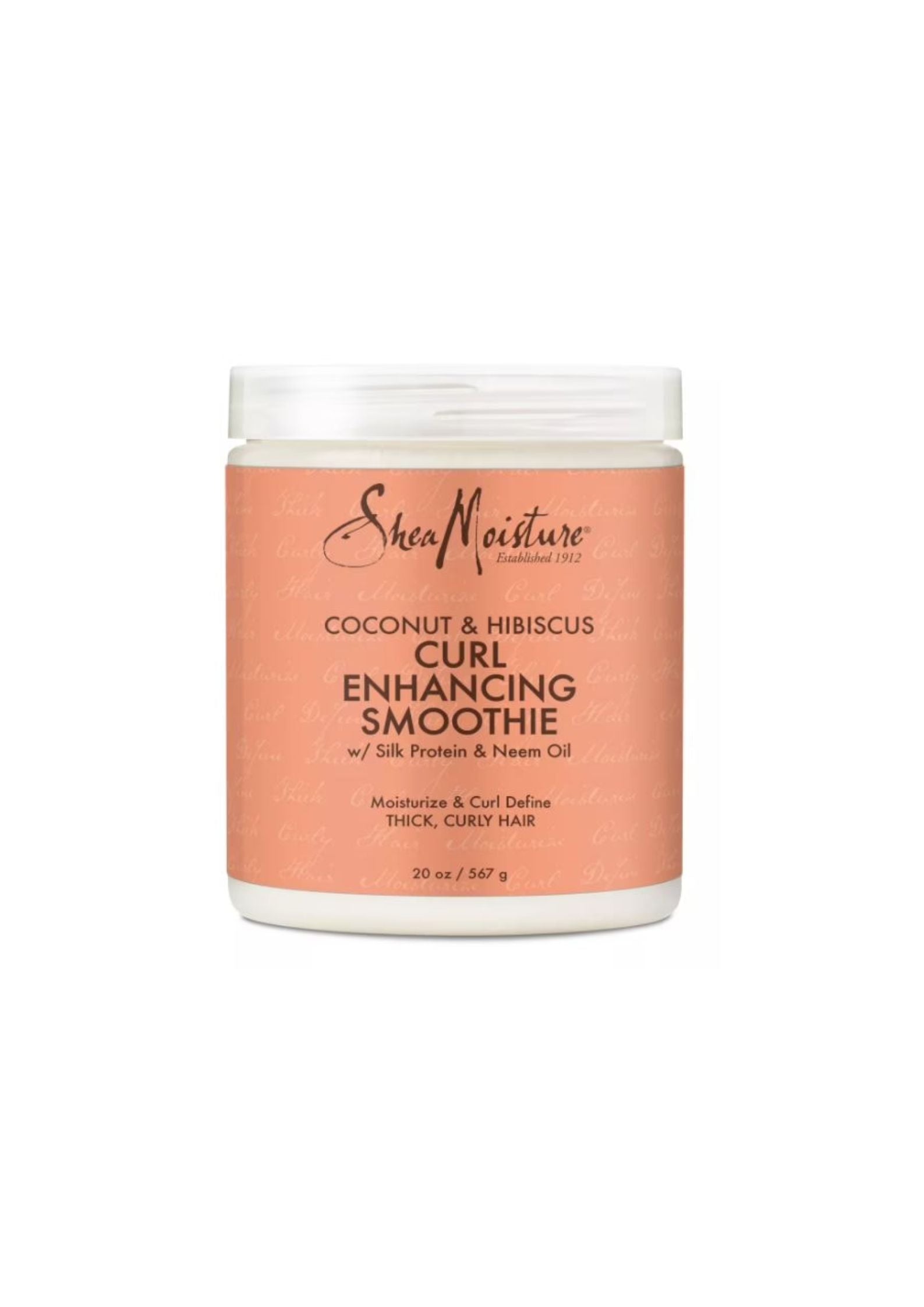Shea Moisture Coconut & Hibiscus Curl Enhancing Smoothie 567 g – Verzorgende Crème voor Gedefinieerde, Glanzende Krullen