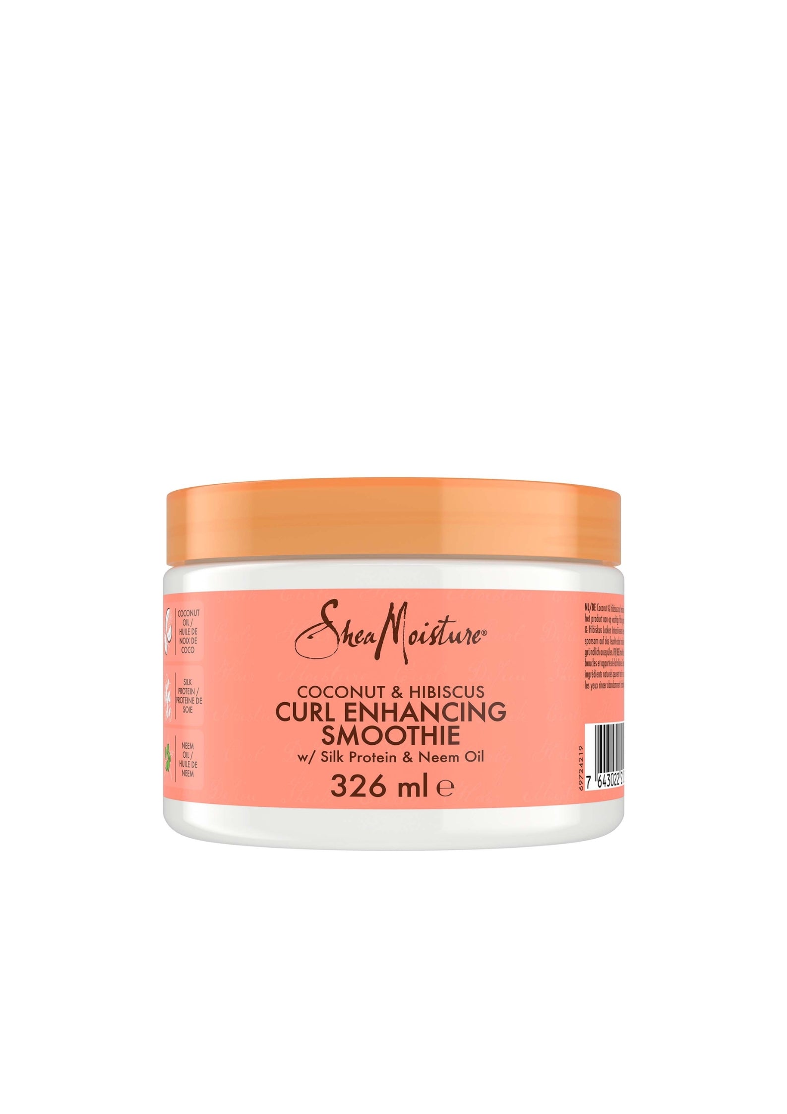 Shea Moisture Coconut & Hibiscus Curl Enhancing Smoothie  – Verzorgende Crème voor Gedefinieerde, Glanzende Krullen