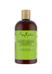 Shea Moisture Moringa & Avocado Power Greens Shampoo 384ml – Versterkende Reiniging voor Zwak en Futloos Haar