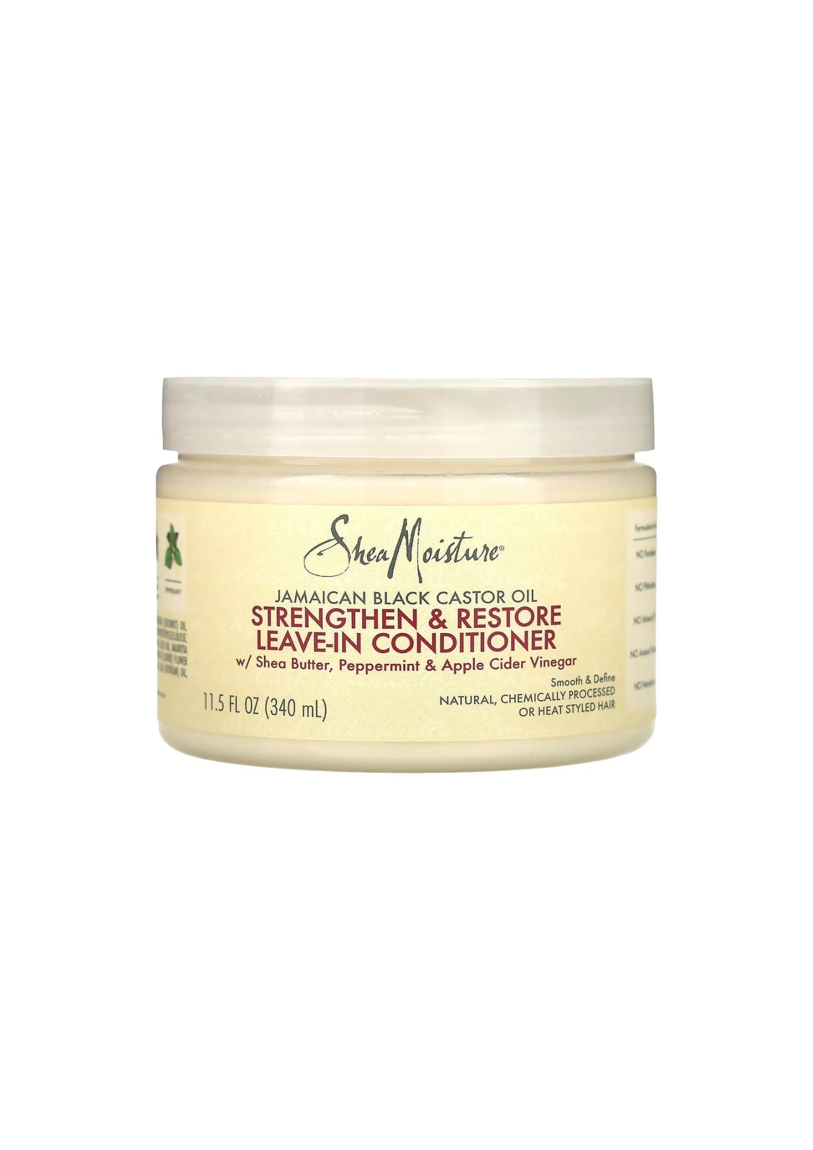 Shea Moisture Jamaican Black Castor Oil Leave-In Conditioner Strengthen & Restore – Leave-In Verzorging voor Versterking en Herstel