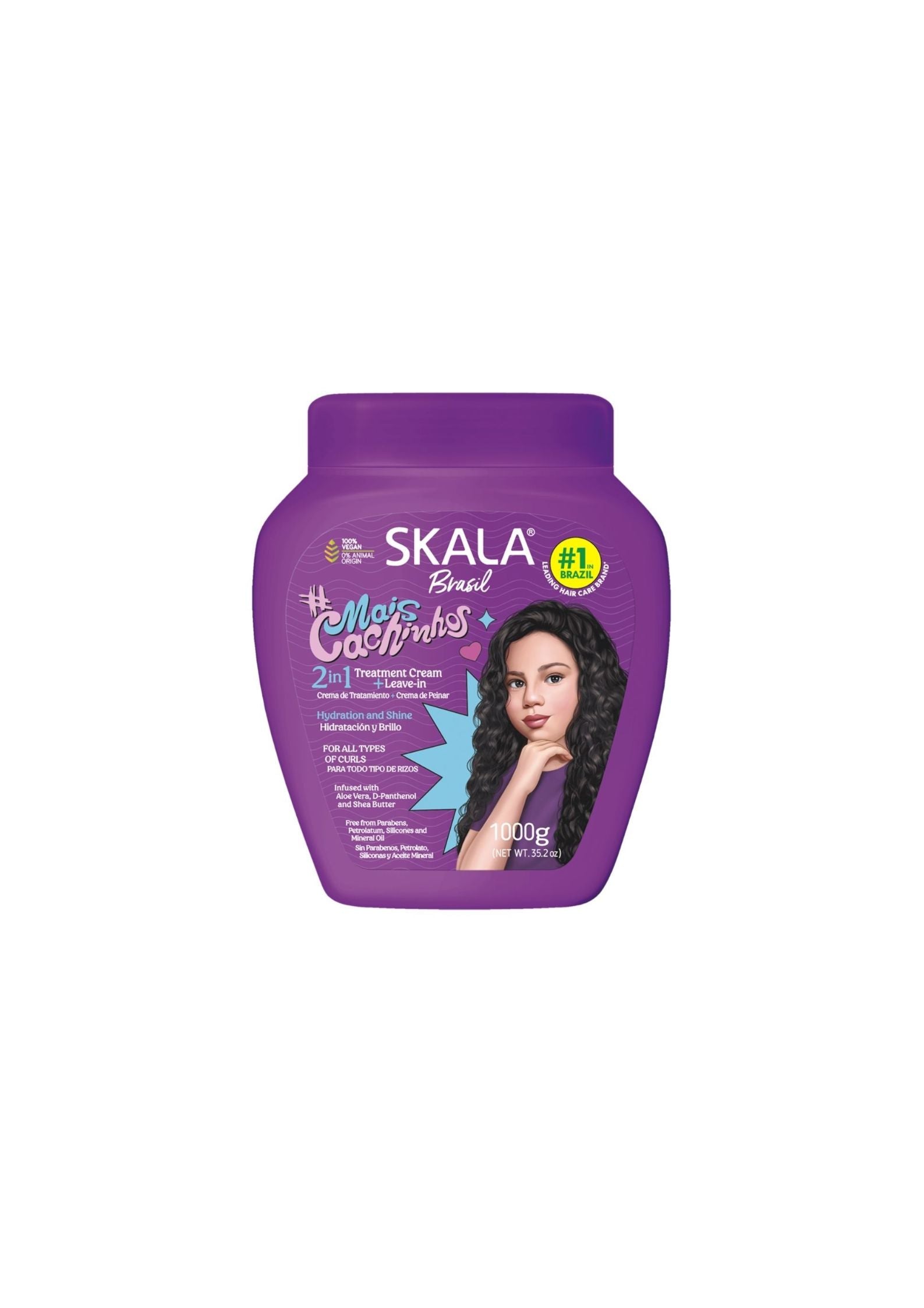 Skala Hair Treatment Mais Cachinhos 1000 g – Definiërende Haarcrème voor Krullend Haar