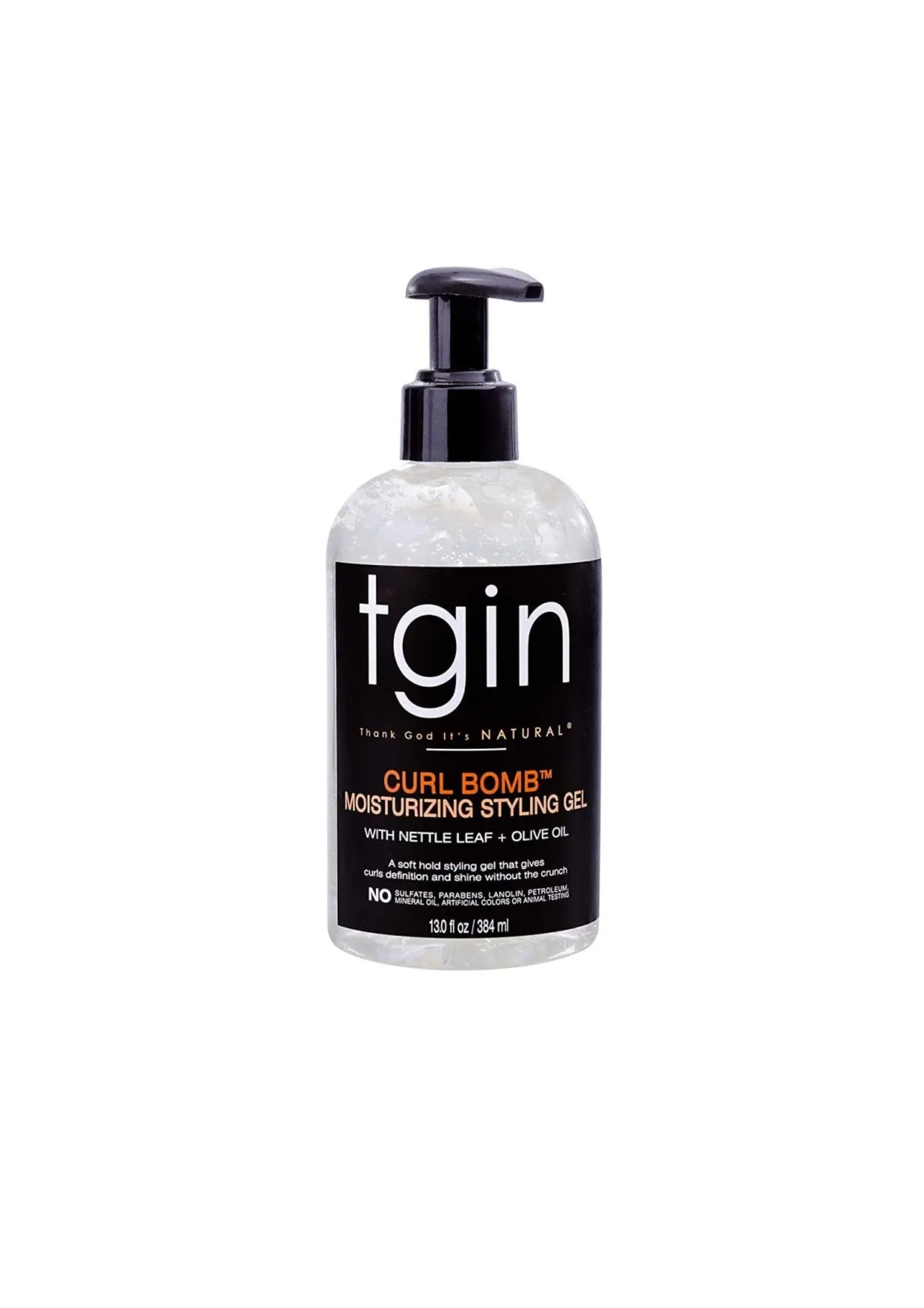 TGIN Curl Bomb Moisturizing Styling Gel 384 ml – Hydraterende Gel met Sterke Hold voor Krullen