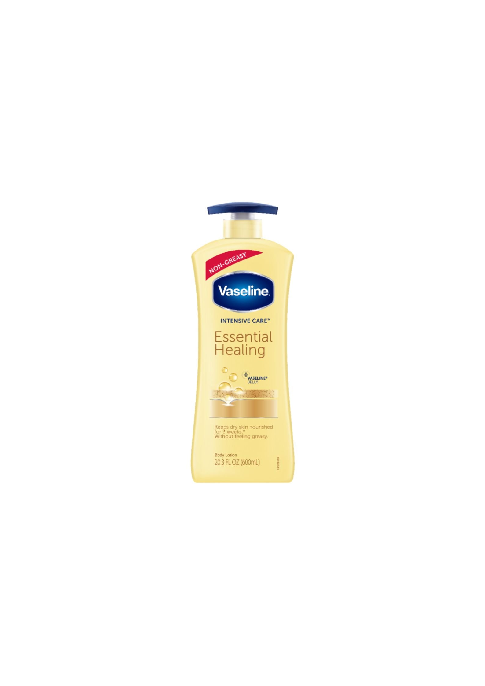 Vaseline Body Lotion Essential Healing 600ml  – Intens Hydraterende Bodylotion voor Droge Huid