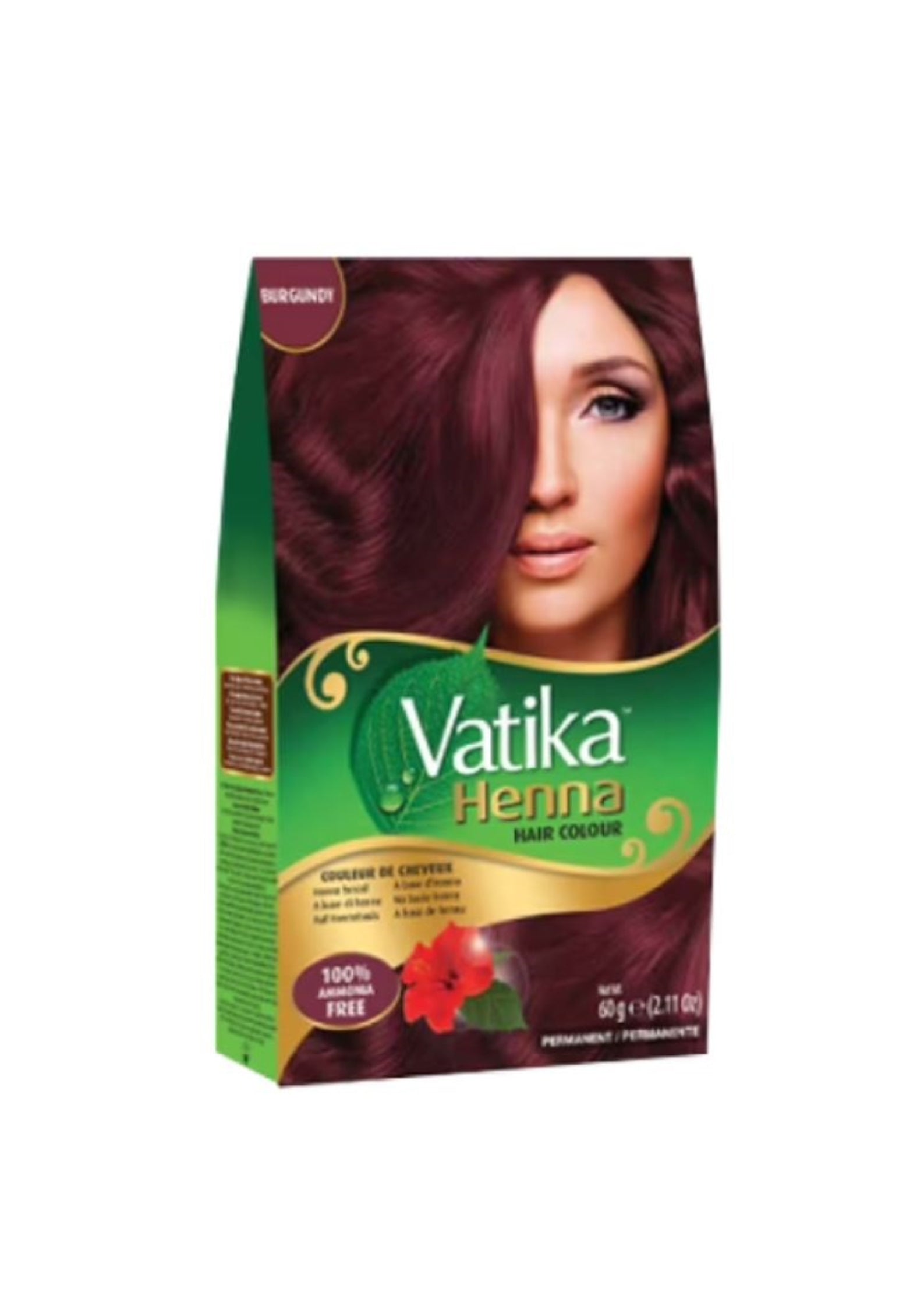 Dabur Vatika Henna Color 6x10g Sachets 60g – Natuurlijke Haarkleuring met Henna voor Rijke Kleur en Glans
