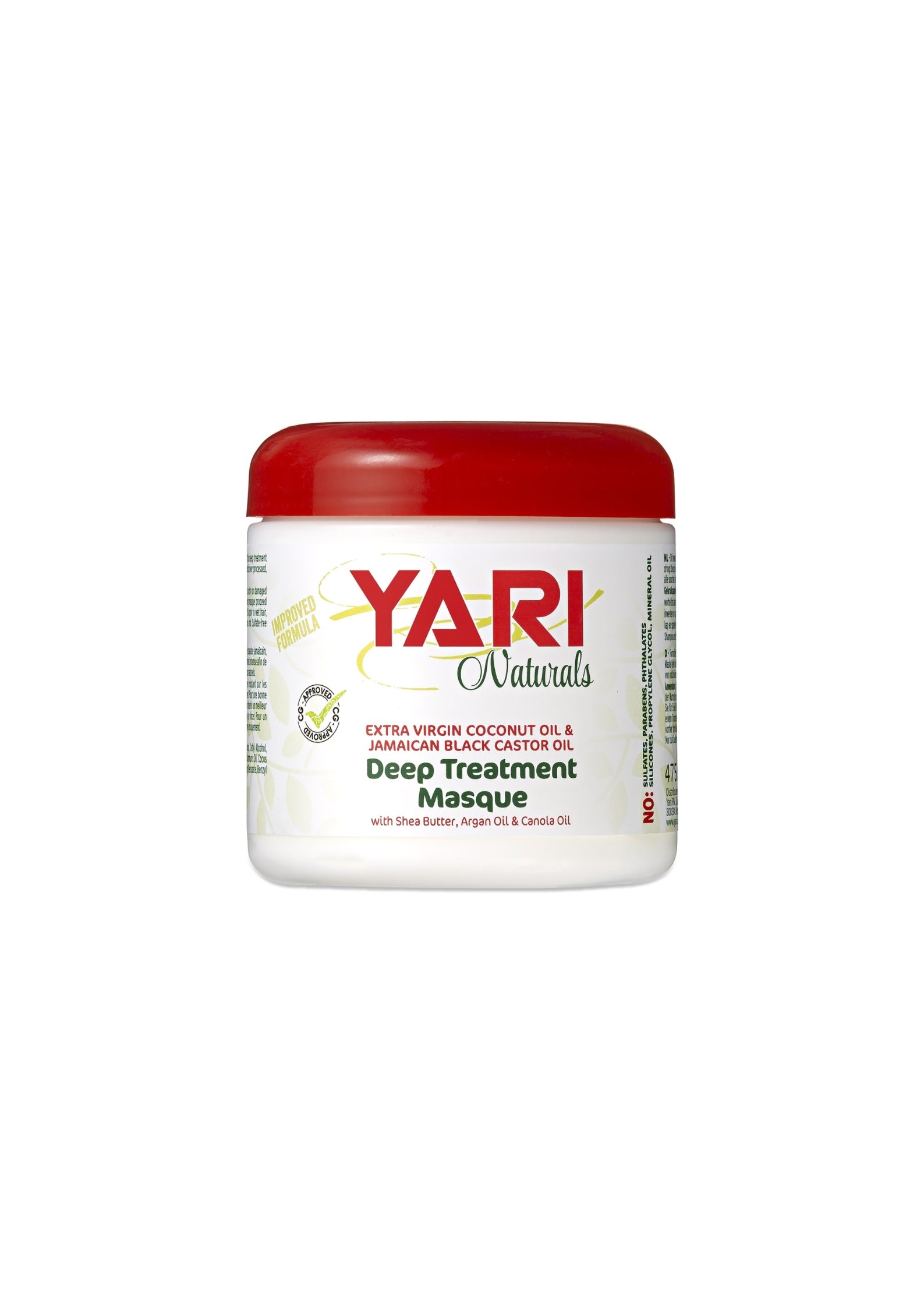 Yari Naturals Deep Mask Treatment 475ml – Intensief Haarmasker voor Herstel, Hydratatie & Sterk Haar